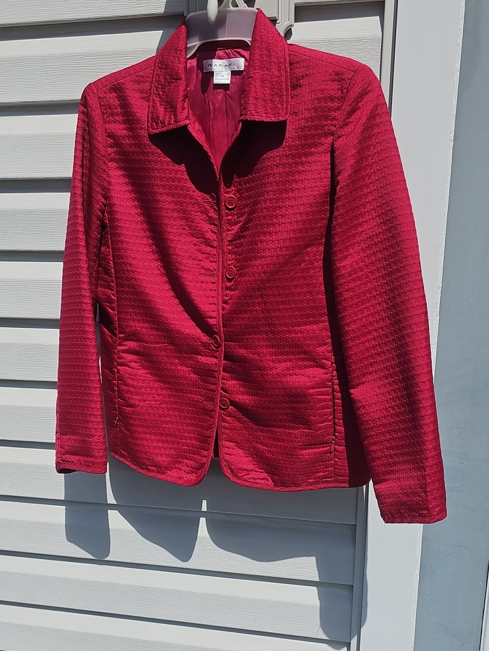 RAFAEL Women's Fuchia Textured Button Jacket
